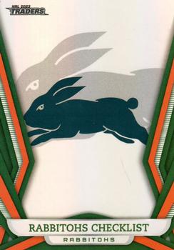 2023 NRL Traders Titanium - Pearl Special #PS111 South Sydney Rabbitohs Checklist Front